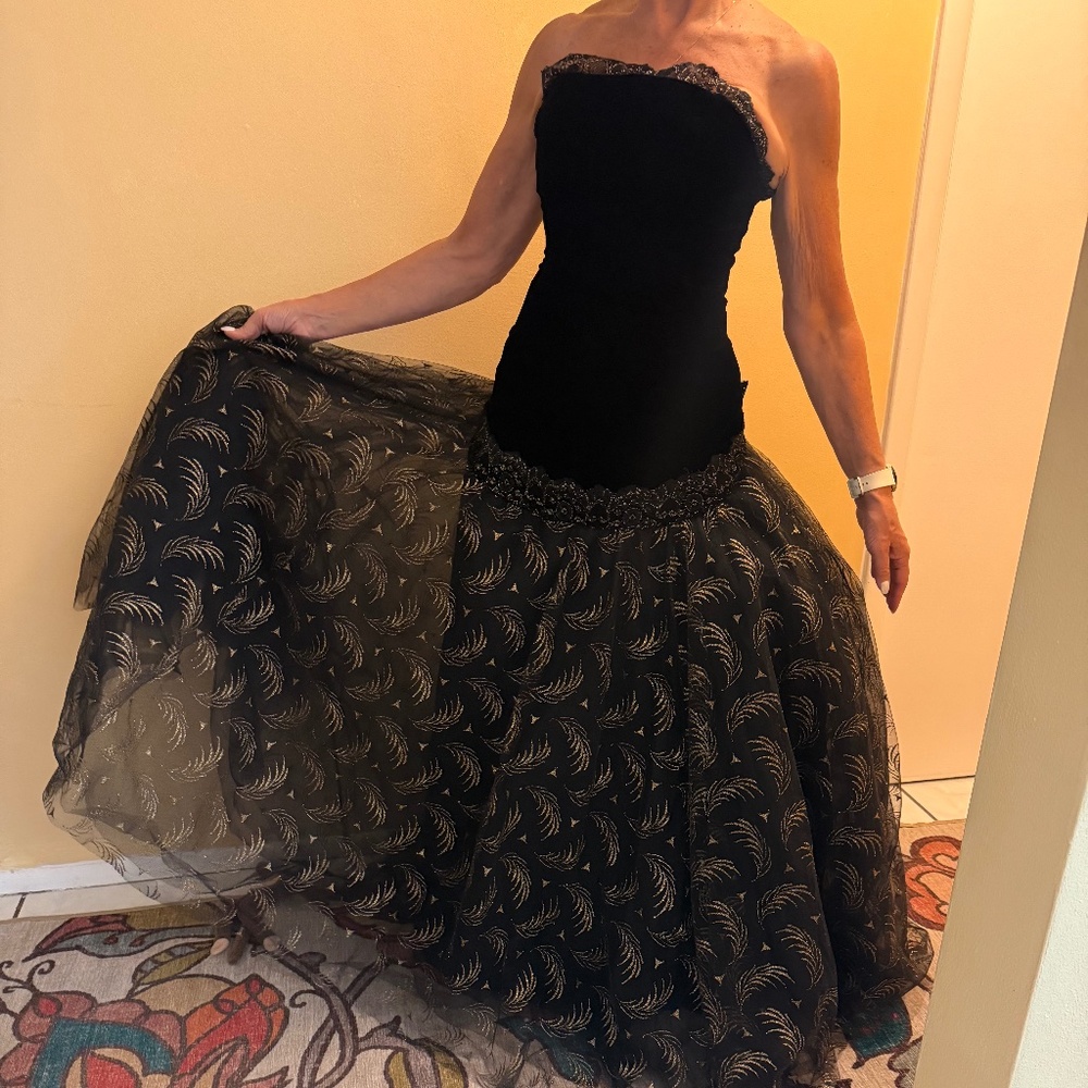 VICTOR COSTA EVENING GOWN SMALL - Picture 3 of 10
